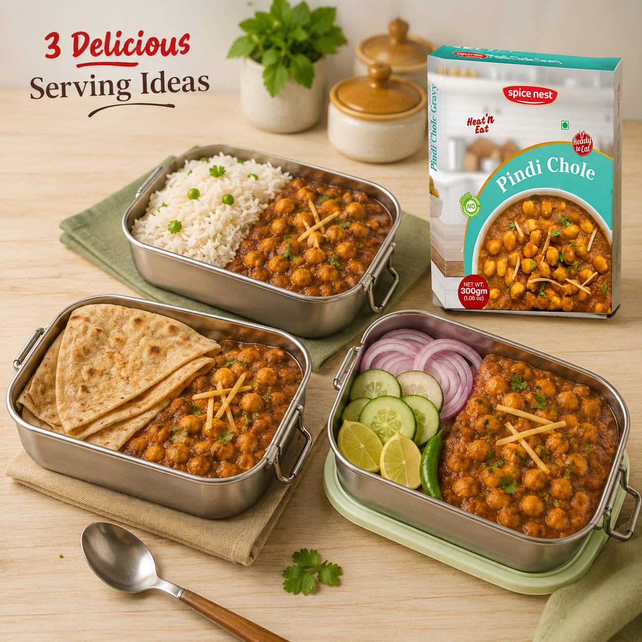 Pindi Chhole 300g ready to eat chickpeas traditional spices hearty meal