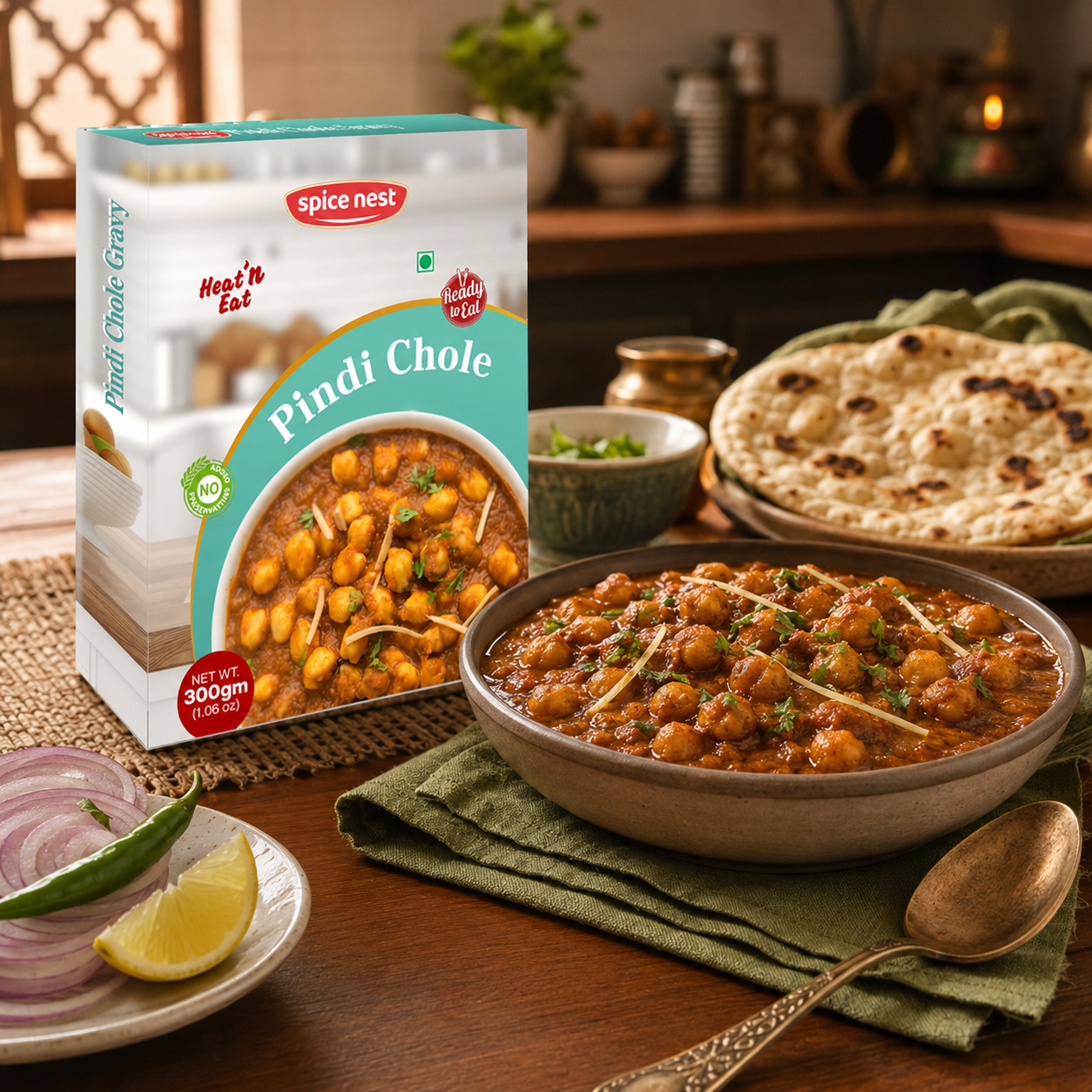 Ready to eat Pindi Chhole 300g tangy spicy North Indian chickpea dish