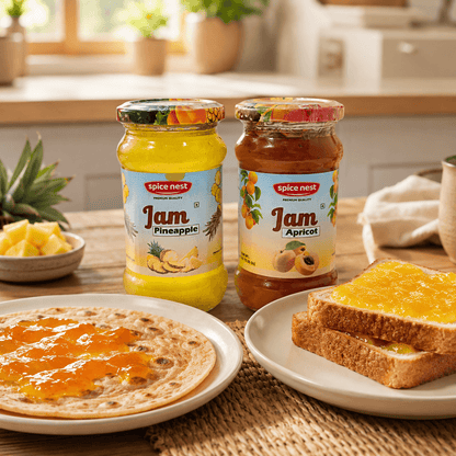 pineapple jam and apricot jam