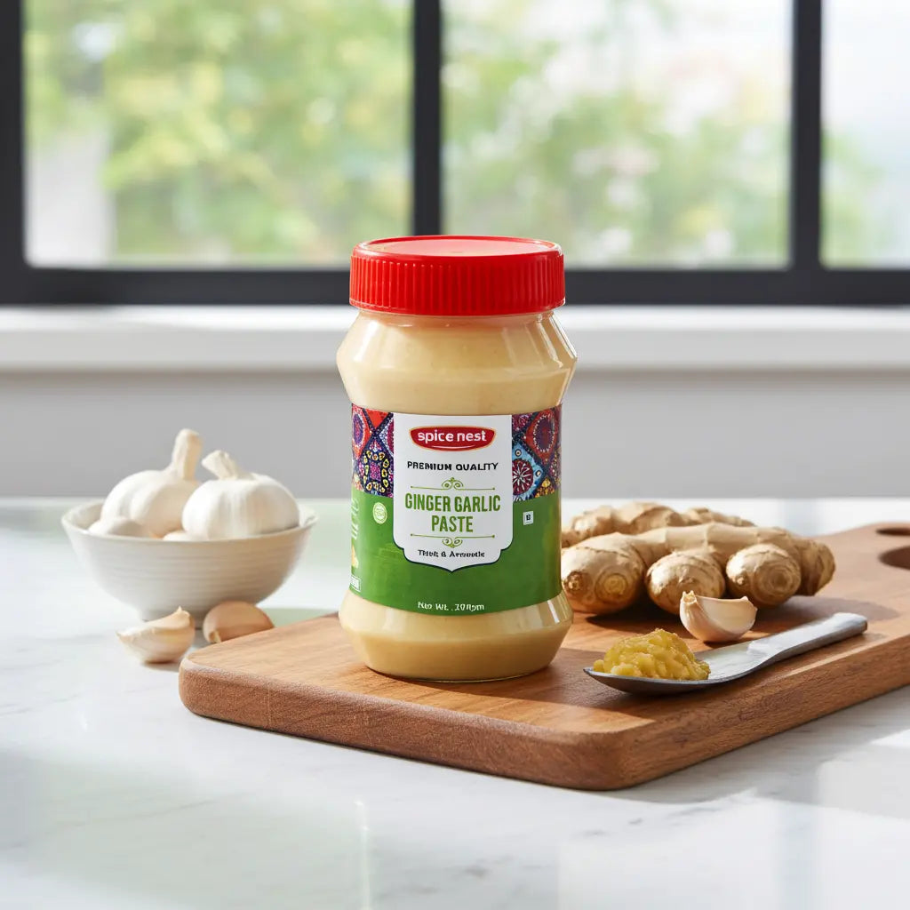 Spice Nest branded ginger garlic paste naturally processed homemade taste