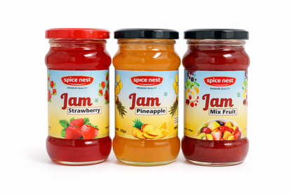Fruit Jam Combo Pack – Strawberry, Pineapple & Mixed Fruit