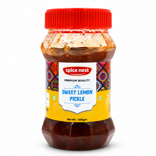 Spice Nest Sweet Lemon Pickle — Authentic Homemade Taste | 200g, 500g, 1kg pet Jar