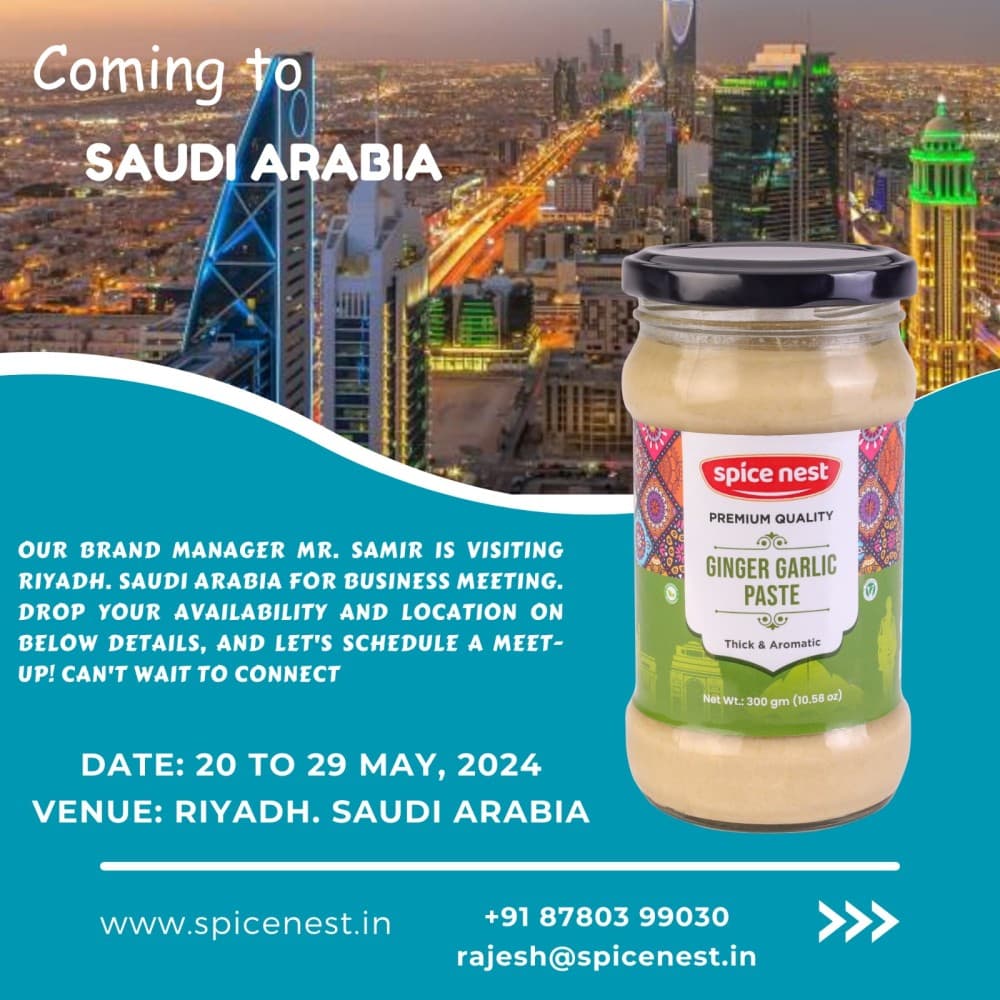 ginger-garlic paste exporter in saudi arabia